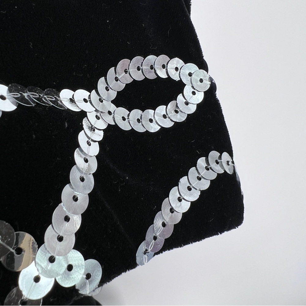 vintage velvet evening dress sequin 80s Dave &‎ Johnny - Picture 8 of 13